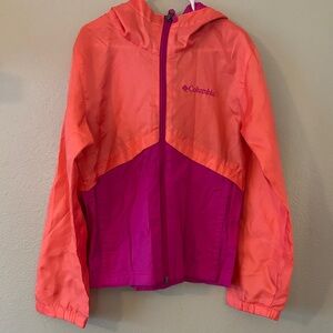 Columbia Kids' Vibrant Pink and Orange Raincoat